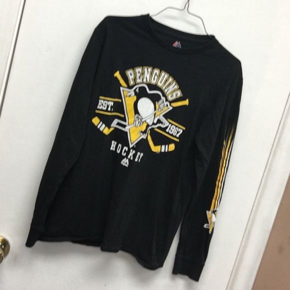 Pittsburgh Penguins Majestic Longsleeve Mens size Small - Picture 4 of 9